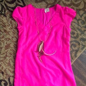 Pink short sleeve dress. Size XS.